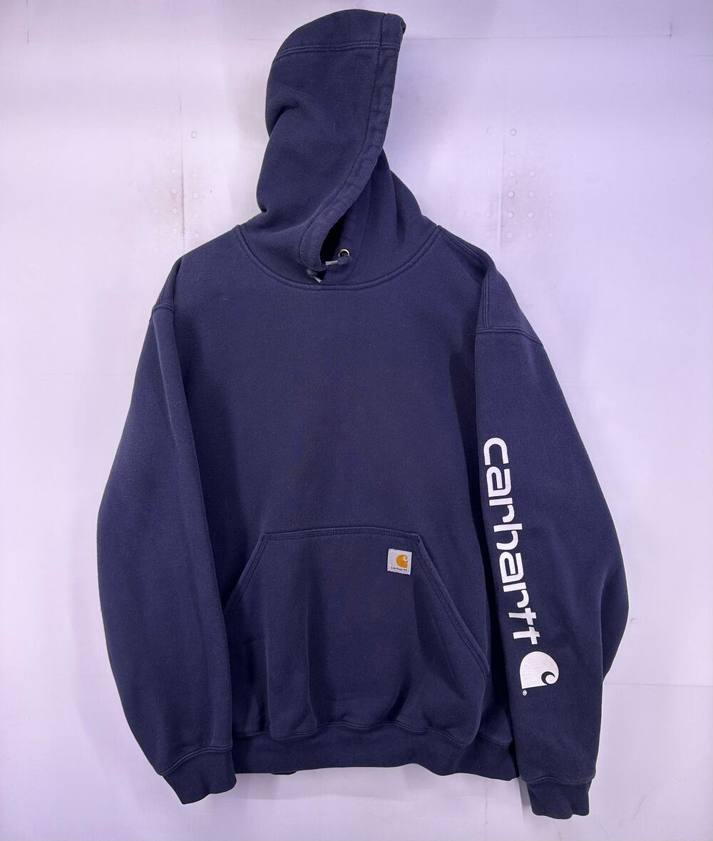 Carhartt Navy Blue Original Fit Size Large Thick Hoodie